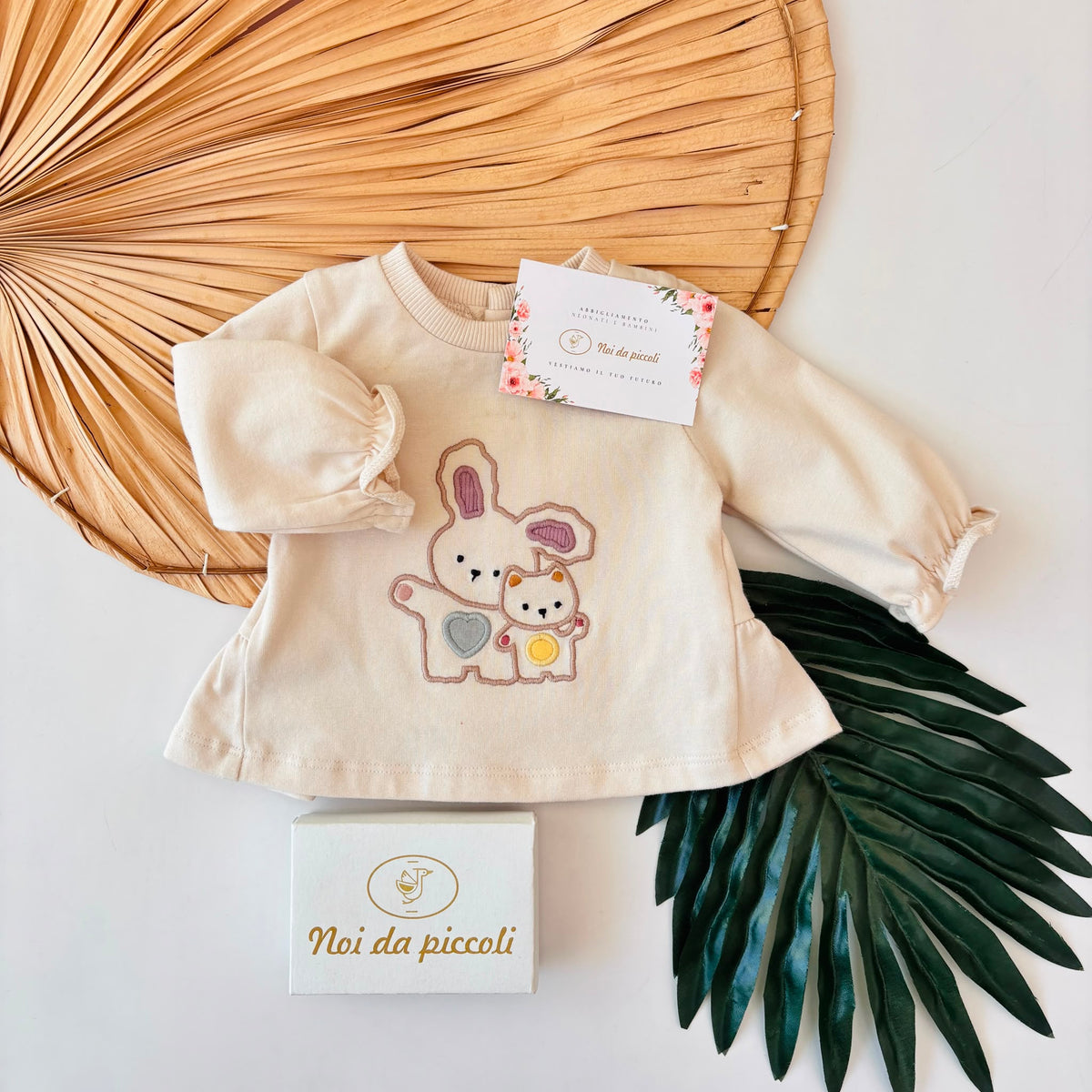 MAGLIA IN COTONE CALDO PANNA