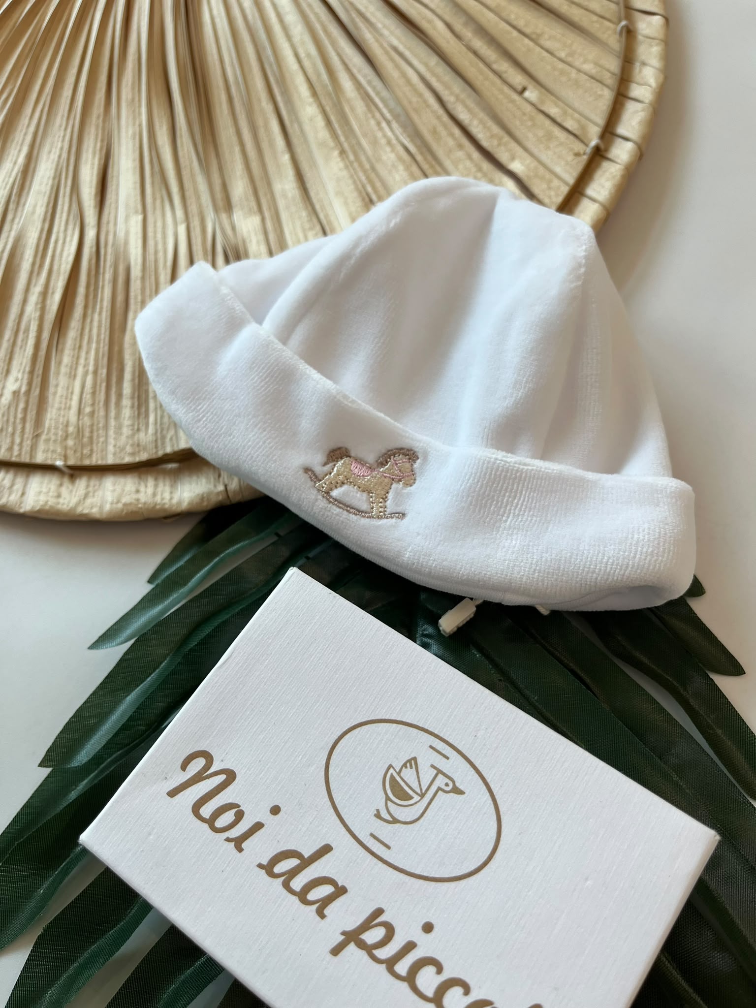 CAPPELLO IN CINIGLIA DONDOLO BIANCO ROSA