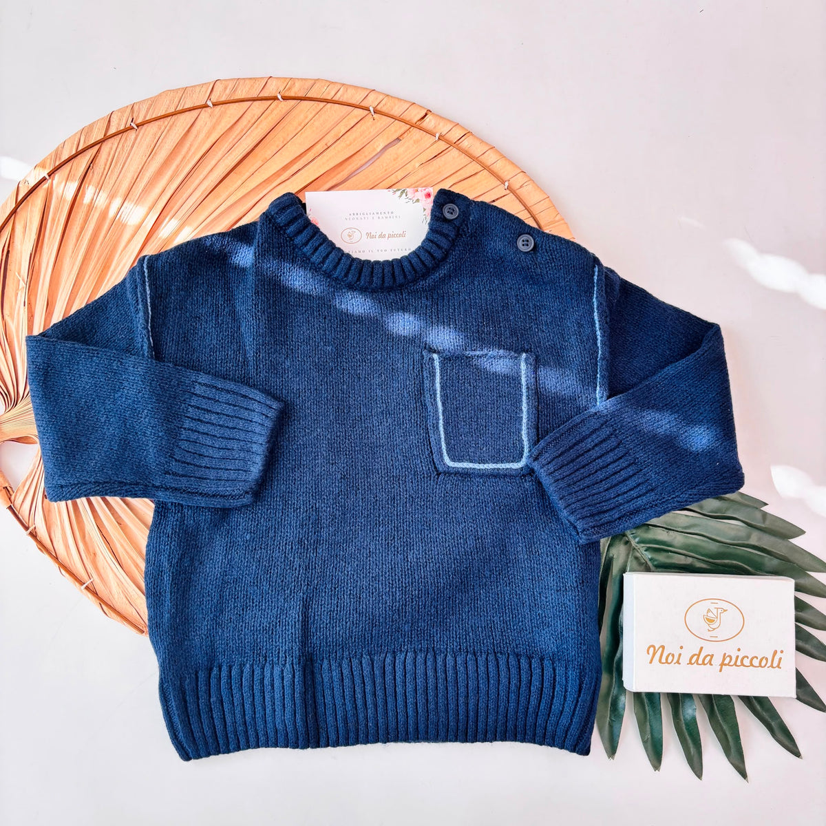 MAGLIONE IN FILATO CALDO NAVY