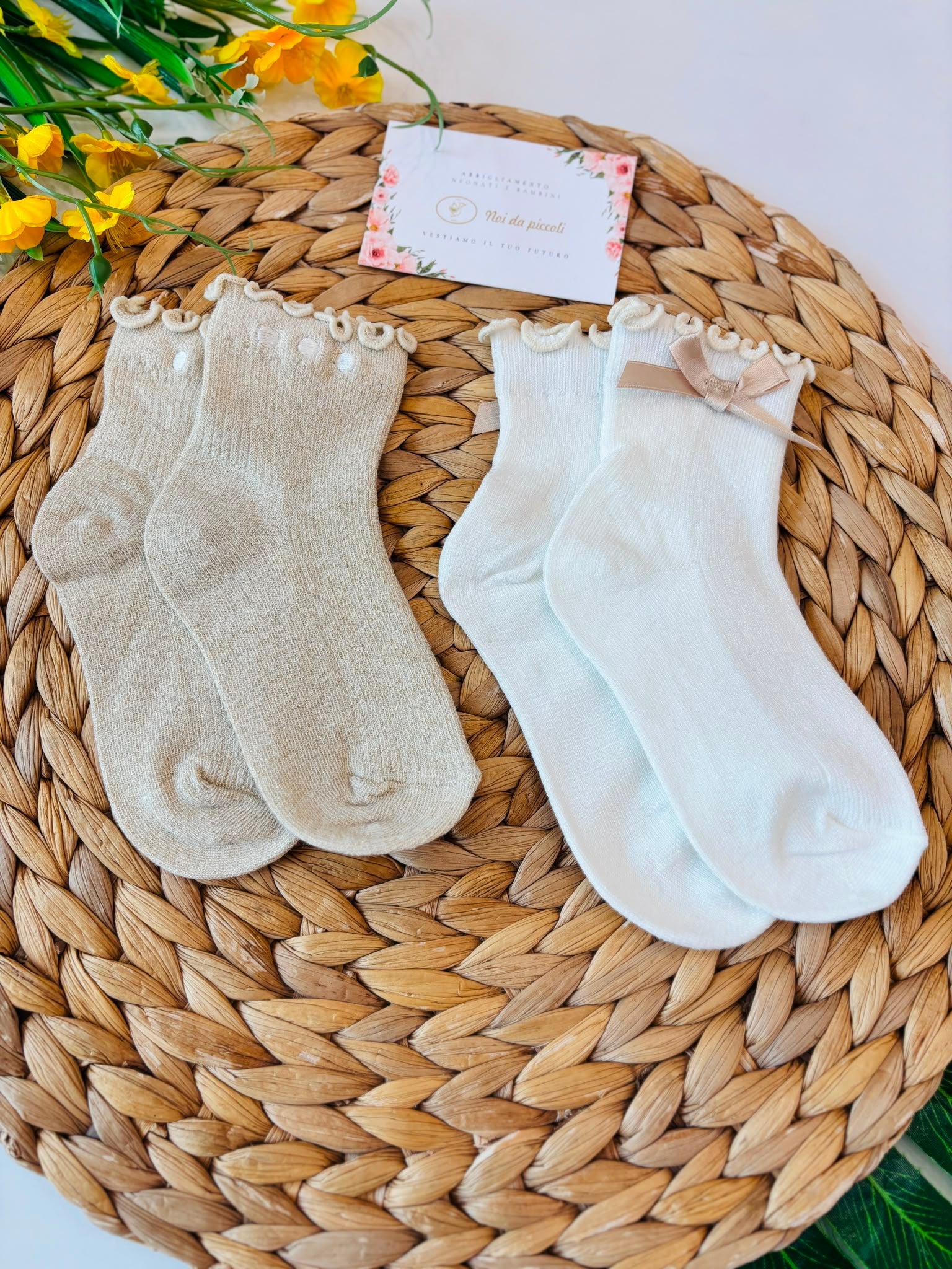 CALZINI COTONE CALDO CHAMPAGNE - Noi da piccoli