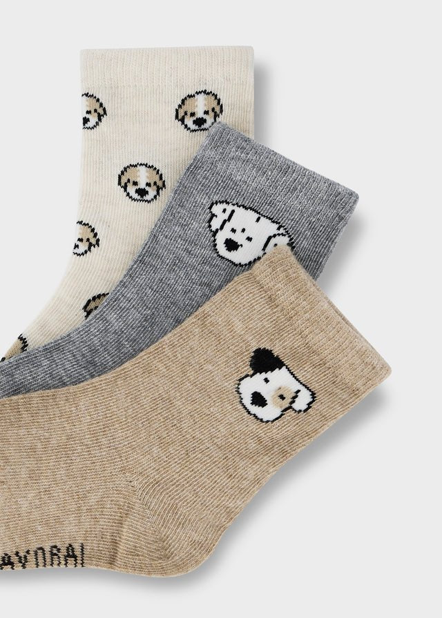 CALZINI IN COTONE CALDO BEIGE - Noi da piccoli