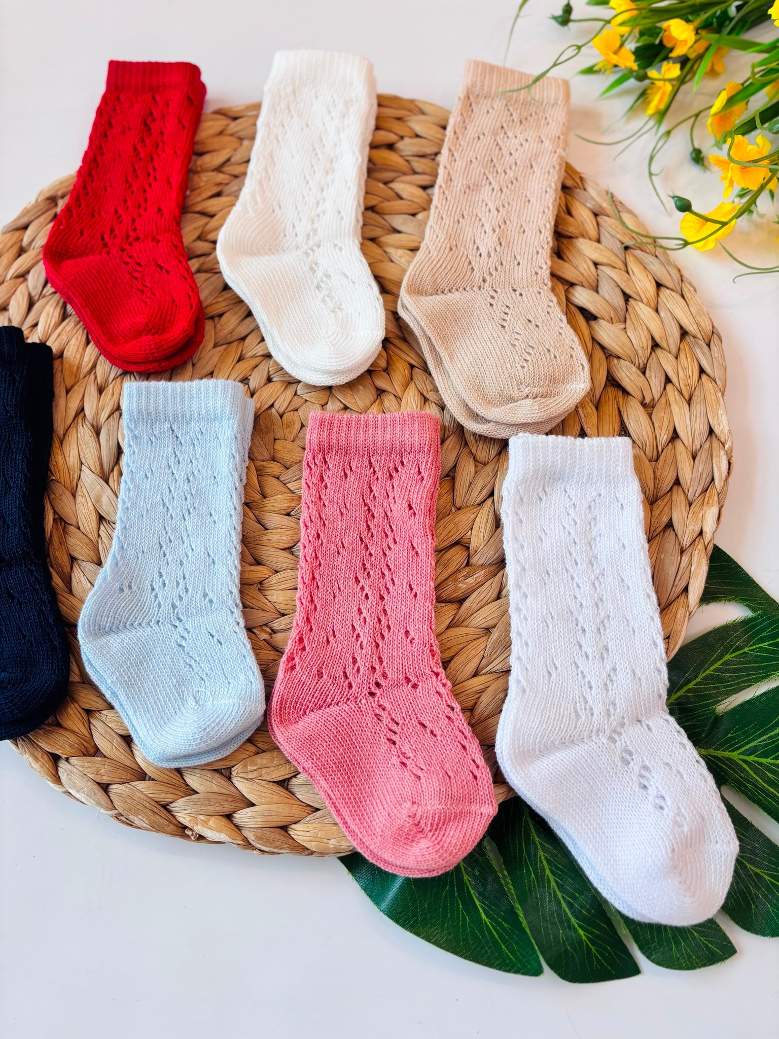 CALZINO ALTO TRAFORATO COTONE CALDO - Noi da piccoli