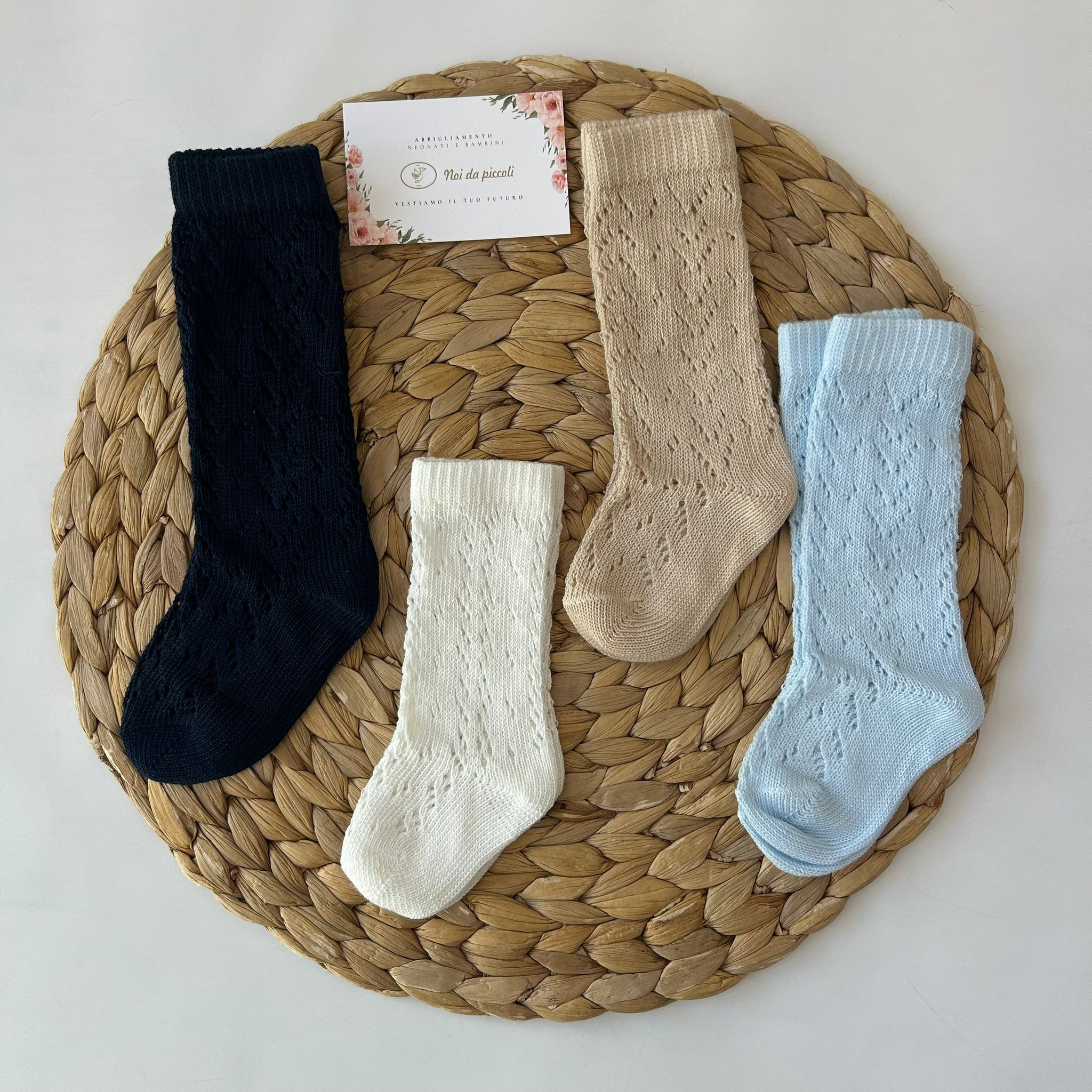 CALZINO ALTO TRAFORATO COTONE CALDO - Noi da piccoli