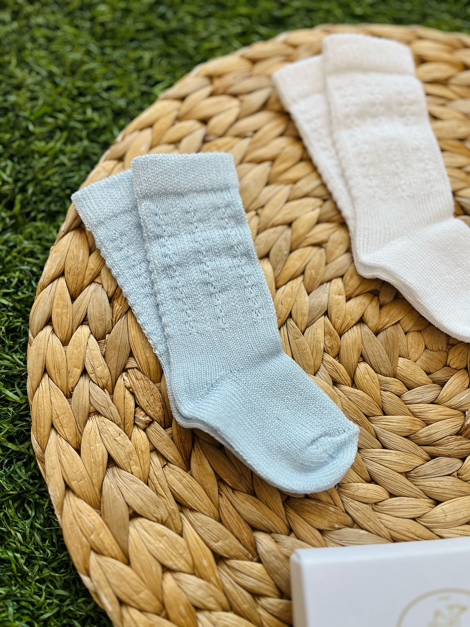 CALZINO ALTO TRAMATO IN COTONE - Noi da piccoli