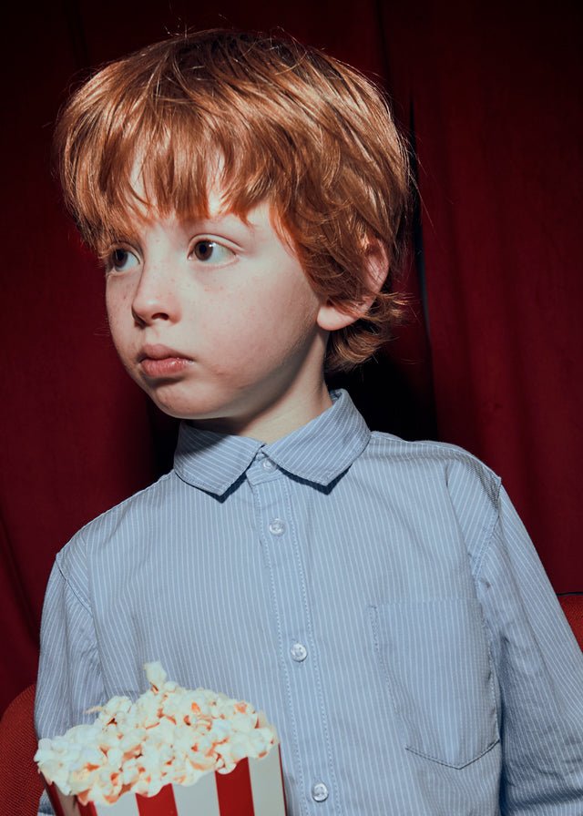 CAMICIA 100% COTONE A RIGHE CIELO - Noi da piccoli