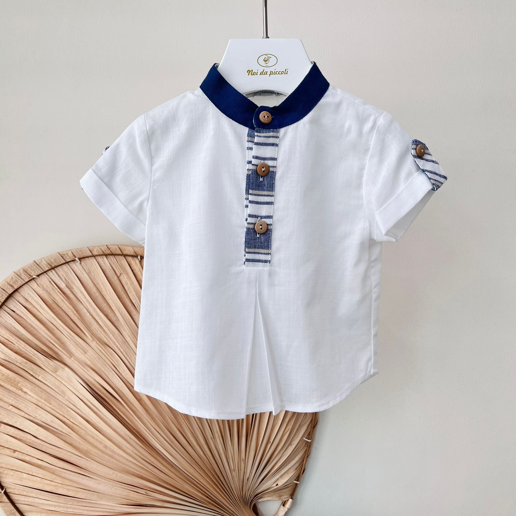 CAMICIA 100 % COTONE BIANCO - Noi da piccoli