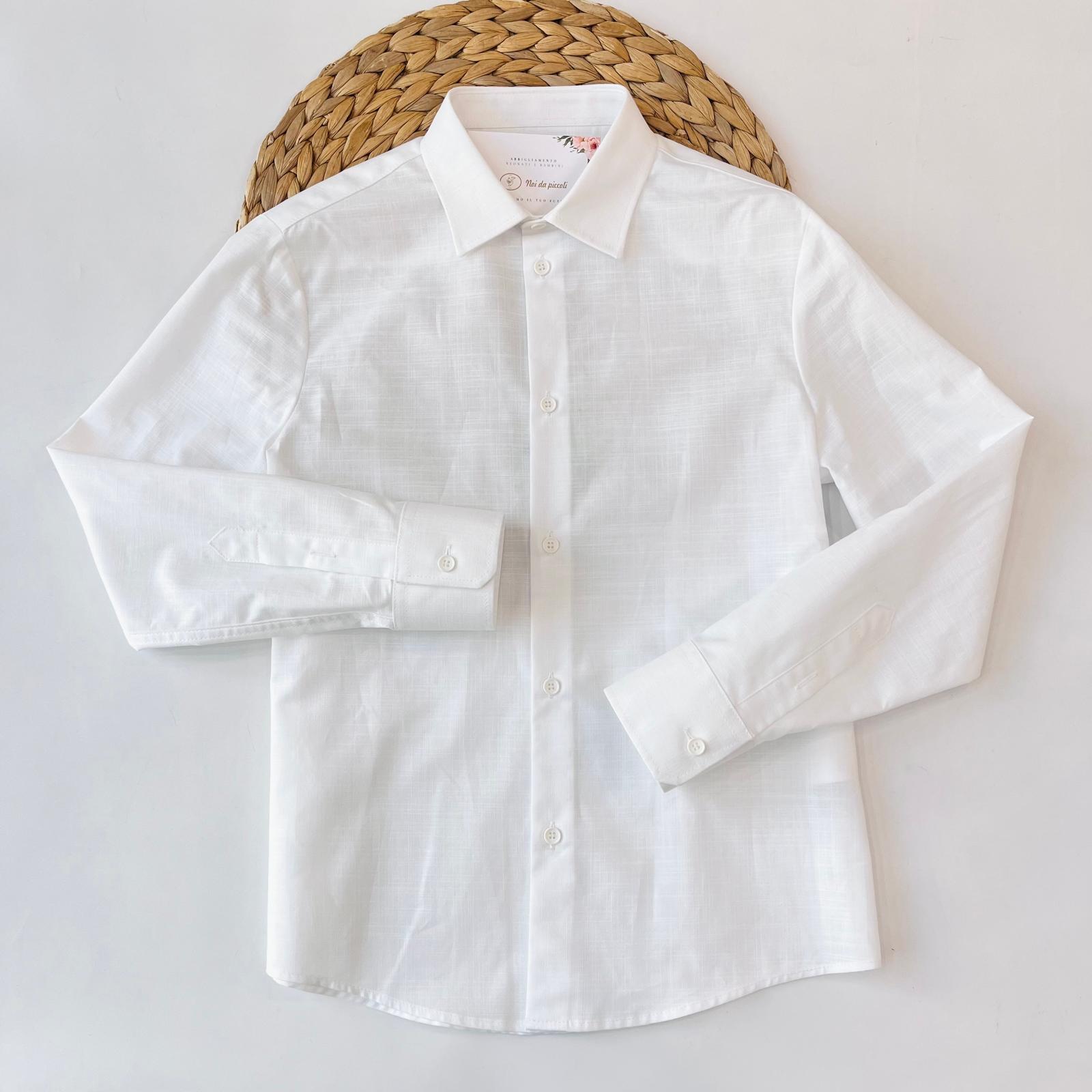CAMICIA 100 % COTONE BIANCO - Noi da piccoli