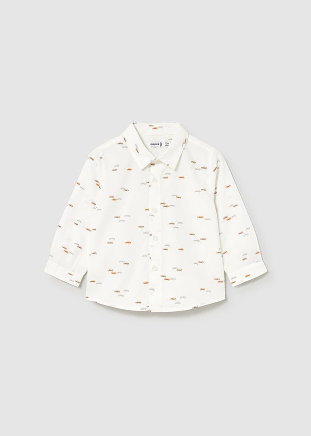 CAMICIA CON MACCHININE BIANCO - Noi da piccoli
