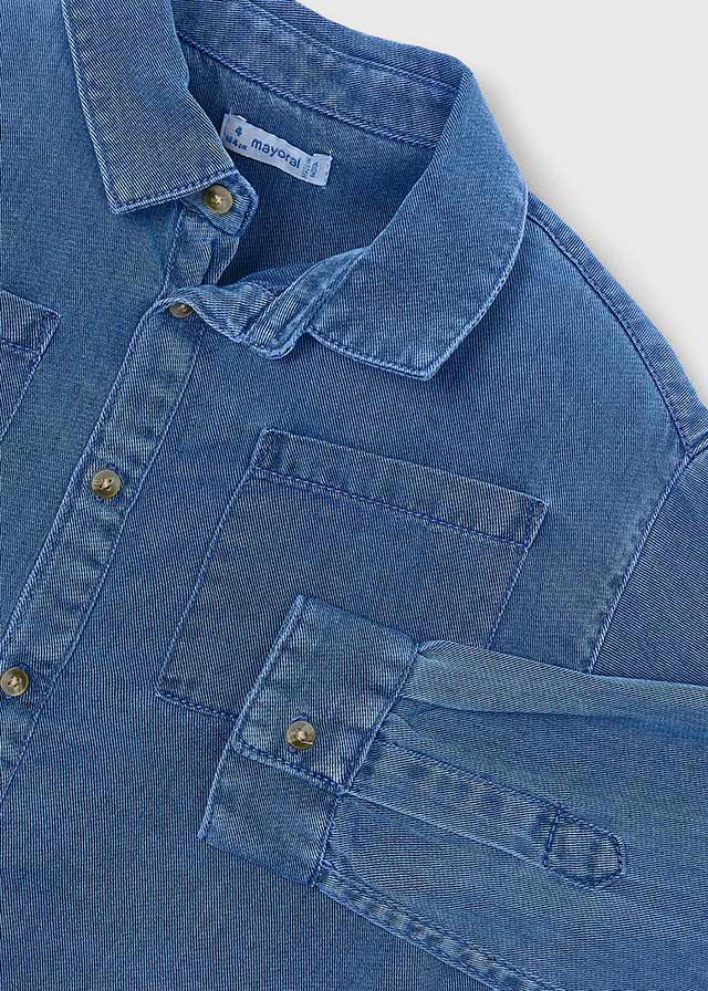 CAMICIA DENIM IN COTONE CALDO - Noi da piccoli