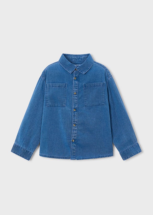 CAMICIA DENIM IN COTONE CALDO - Noi da piccoli