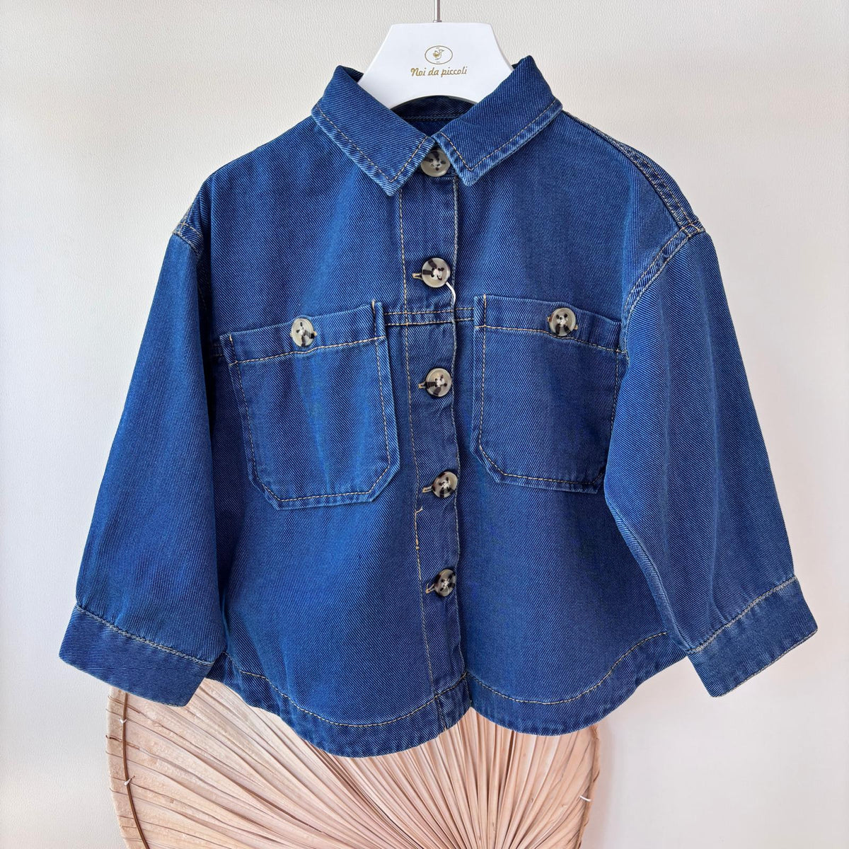 CAMICIA DI JEANS CON CHIUSURA FRONTALE - Noi da piccoli