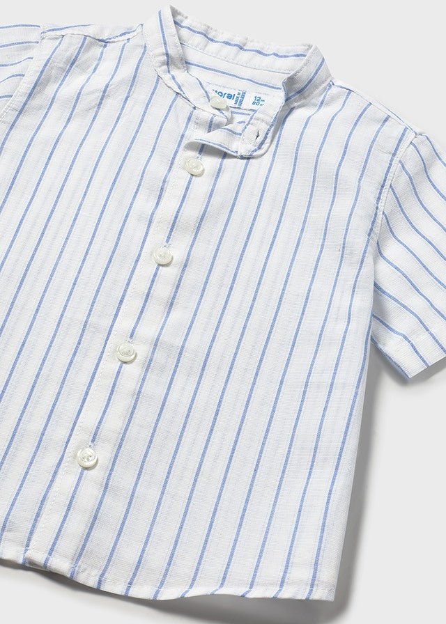 CAMICIA IN COTONE A RIGHE BIANCO - Noi da piccoli