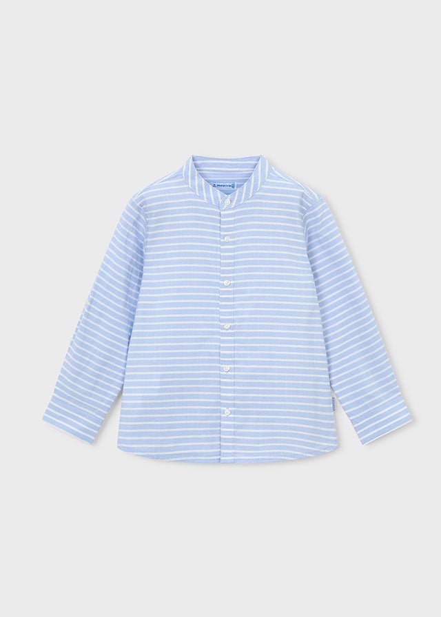 CAMICIA IN COTONE A RIGHE CIELO - Noi da piccoli