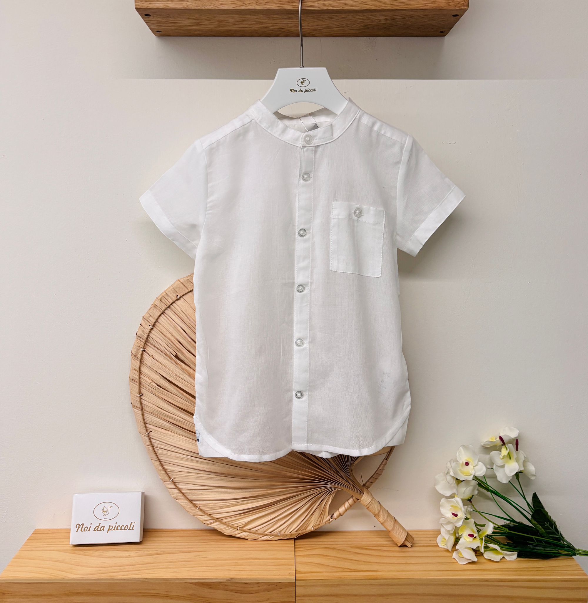 CAMICIA IN COTONE BIANCO - Noi da piccoli