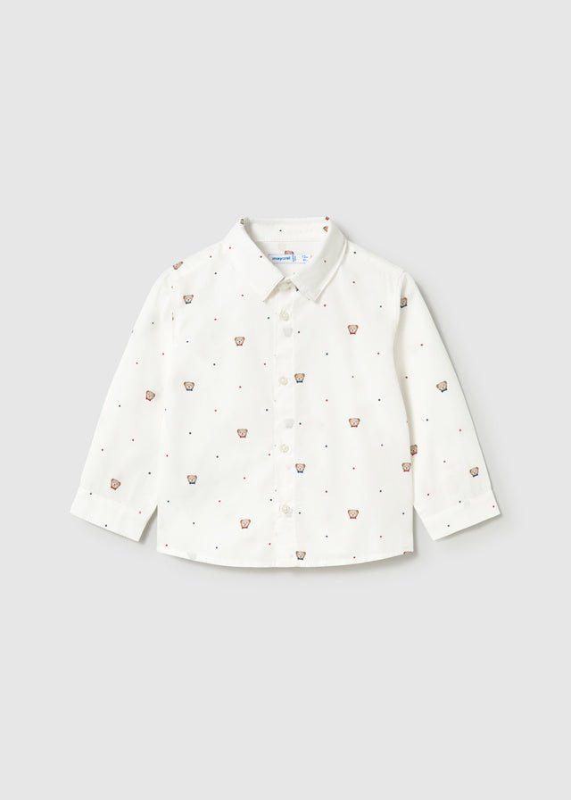 Camicia in Cotone Caldo Bianco Mayoral