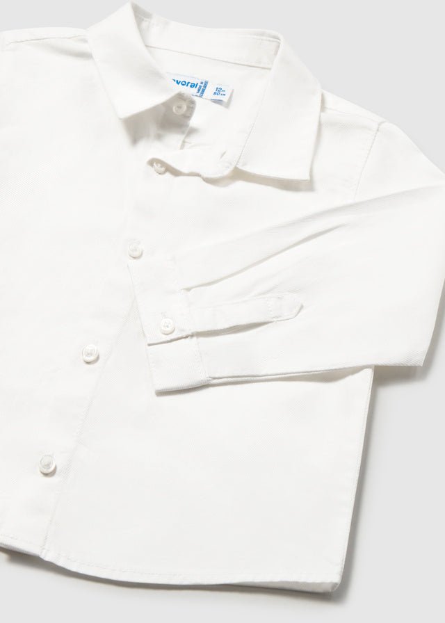 CAMICIA IN COTONE CALDO BIANCO CANDIDO - Noi da piccoli