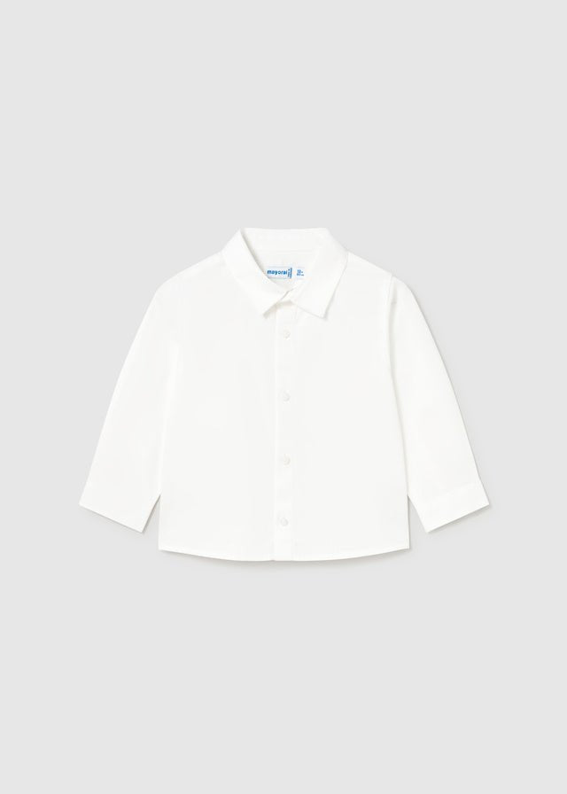 CAMICIA IN COTONE CALDO BIANCO CANDIDO - Noi da piccoli