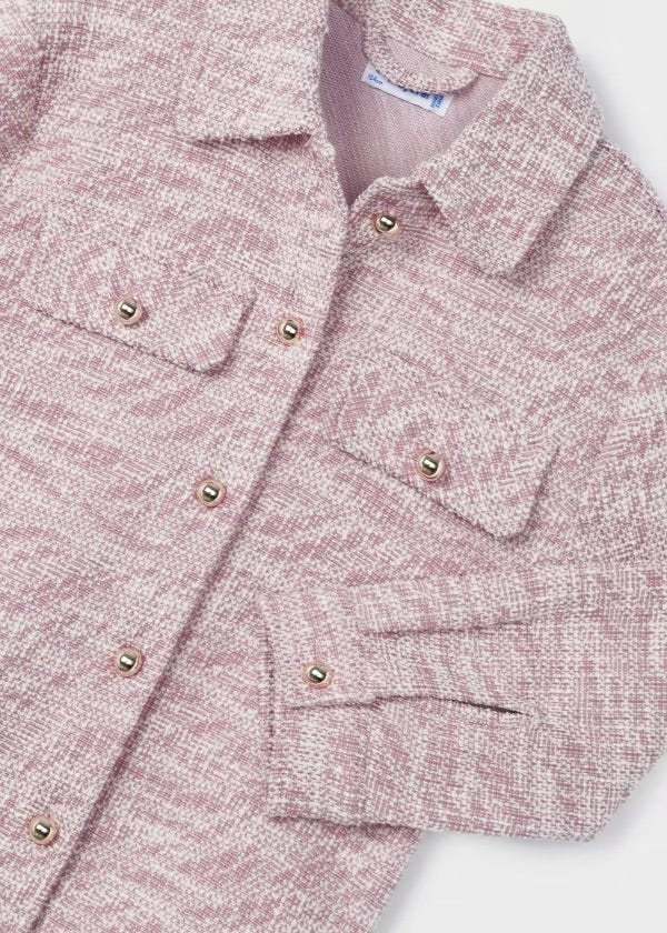 CAMICIA ROSADO CON BOTTONI ORO - Noi da piccoli