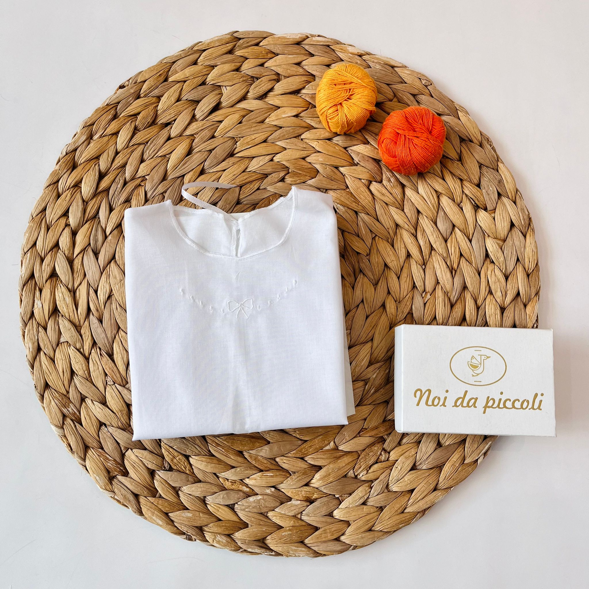 CAMICINA DELLA FORTUNA 100 % COTONE BIANCO - Noi da piccoli