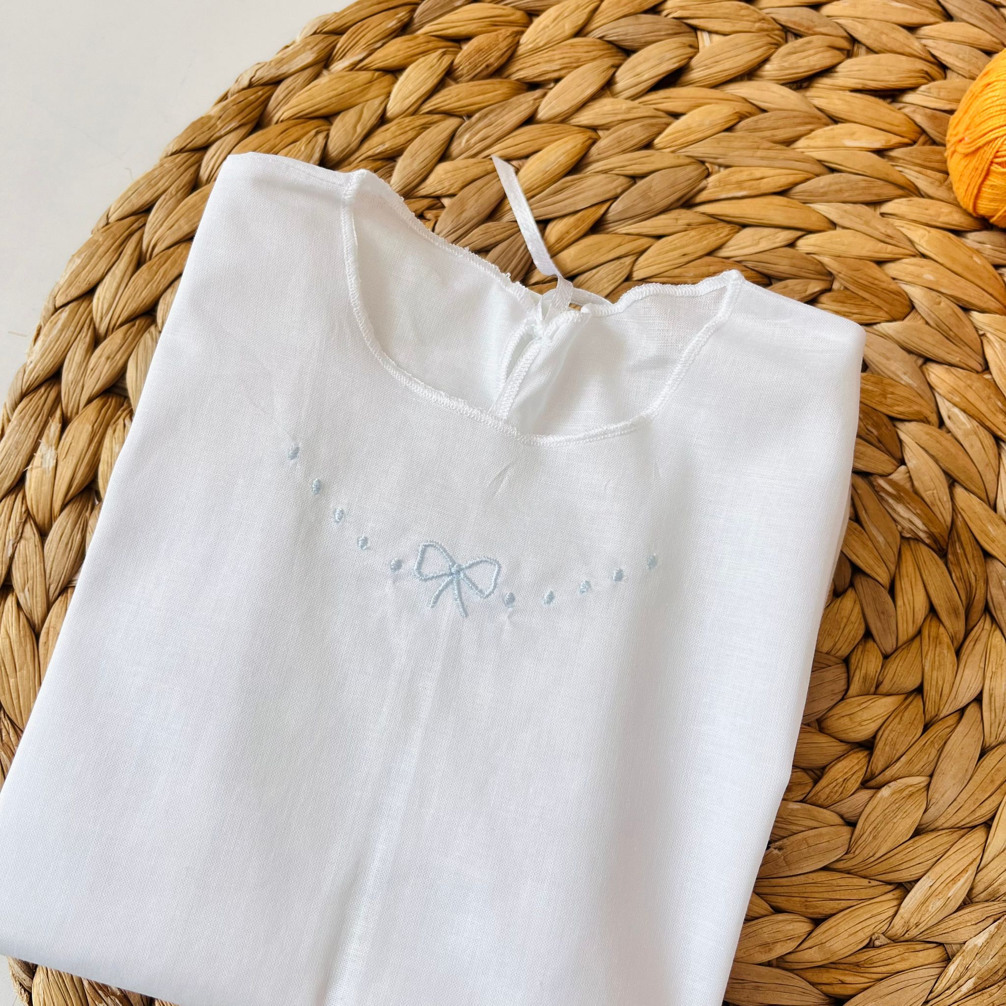 CAMICINA DELLA FORTUNA 100 % COTONE FIOCCHETTO CIELO - Noi da piccoli