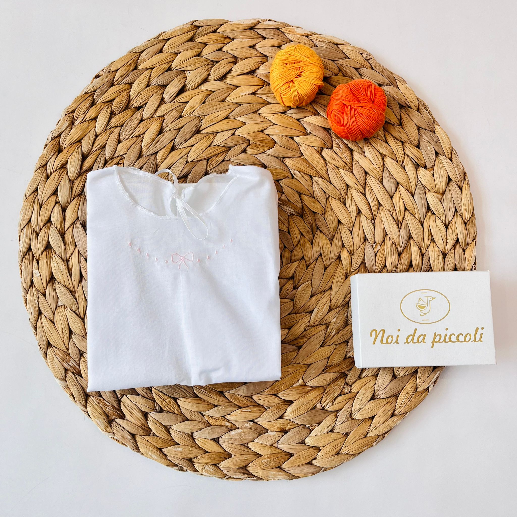 CAMICINA DELLA FORTUNA 100 % COTONE FIOCCHETTO ROSA - Noi da piccoli