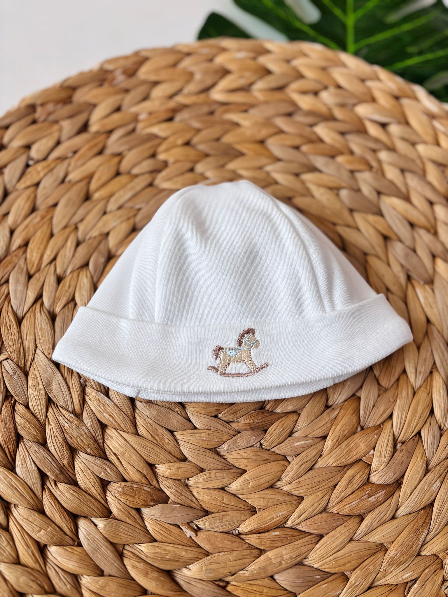 cappellino 100 % COTONE BIANCO - Noi da piccoli
