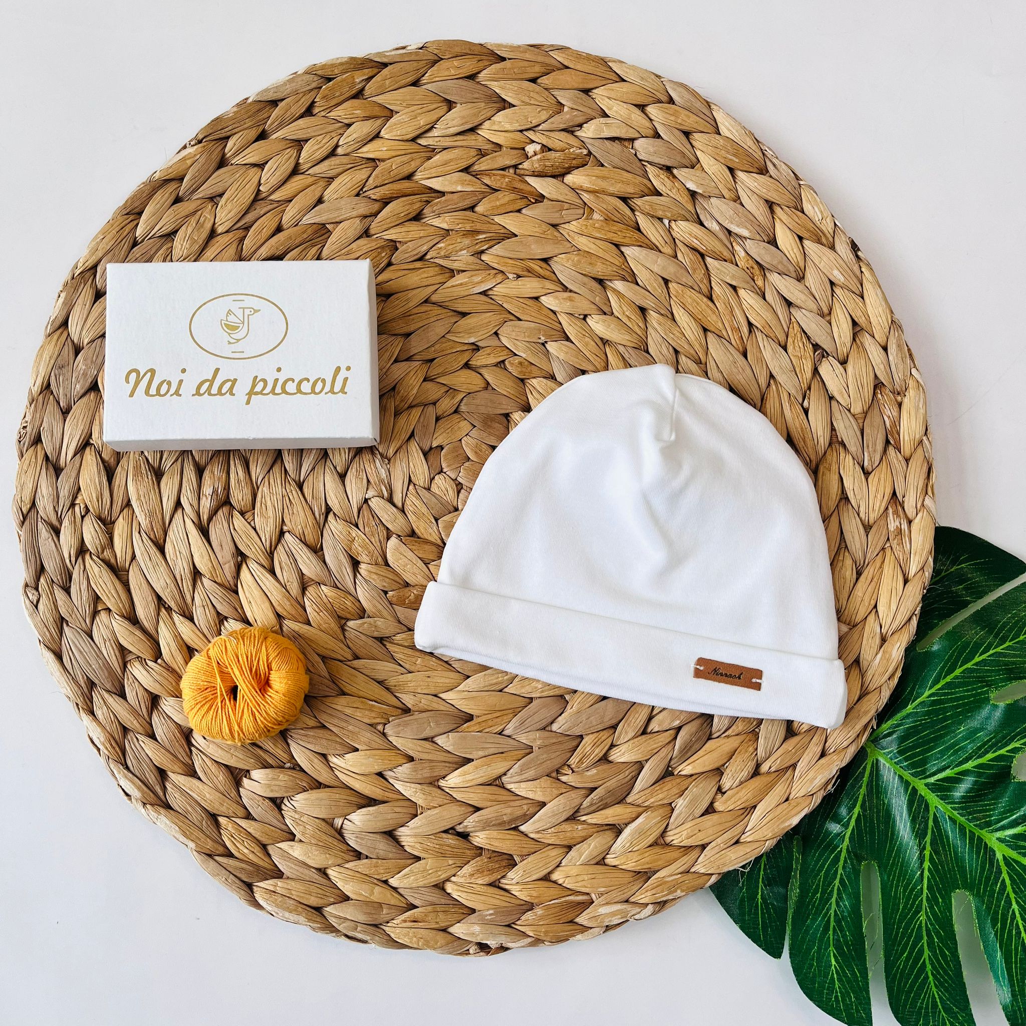 CAPPELLINO 100 % COTONE BIANCO - Noi da piccoli