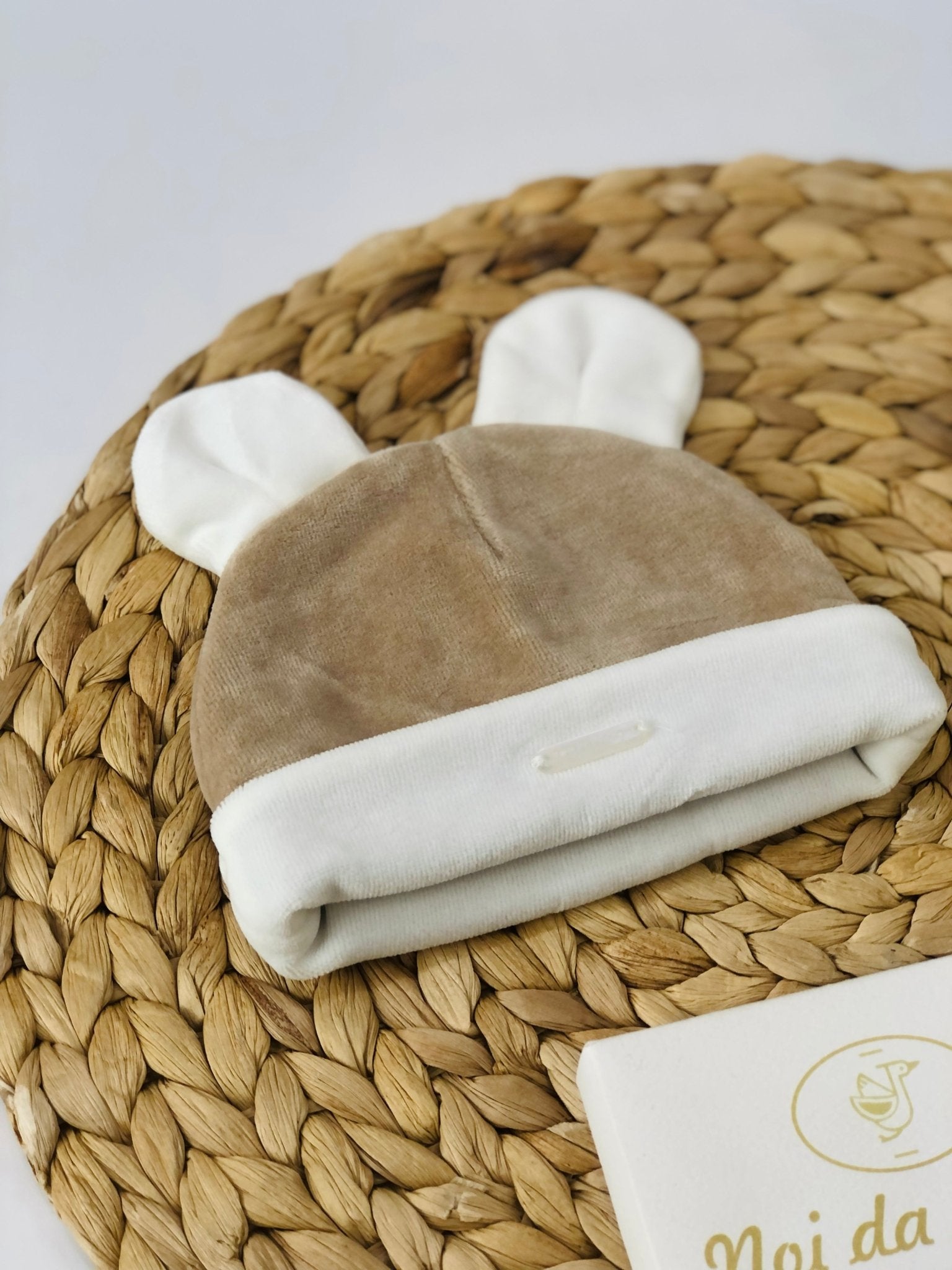 CAPPELLINO CINIGLIA BEIGE E BIANCO ORSETTO - Noi da piccoli