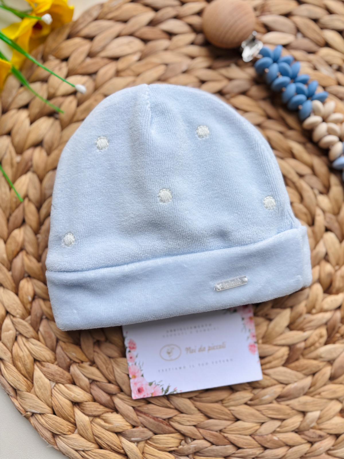 CAPPELLINO CON POIS CINIGLIA CIELO - Noi da piccoli