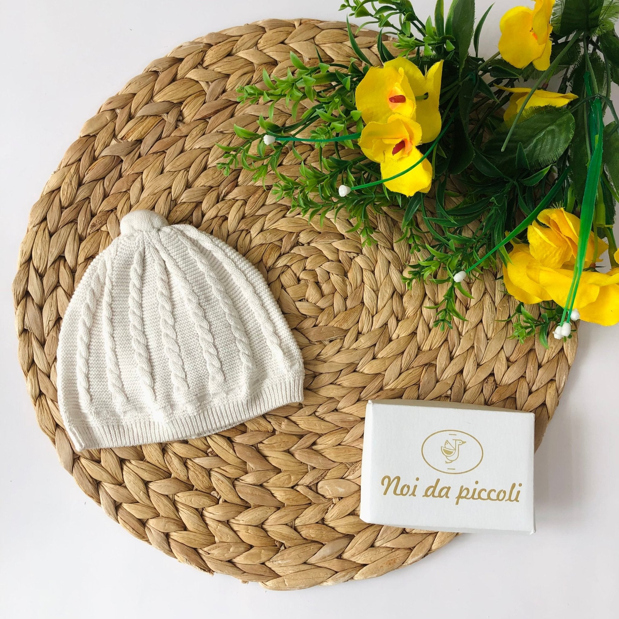 CAPPELLINO FILO DI COTONE CALDO LATTE - Noi da piccoli