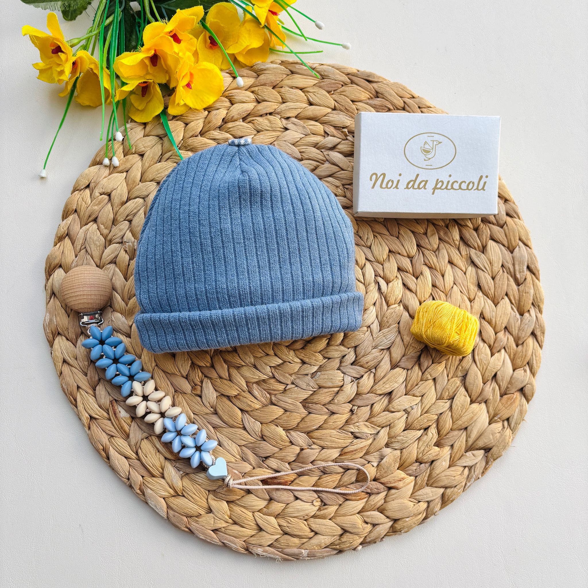 CAPPELLINO IN CALDO COTONE POLVERE - Noi da piccoli