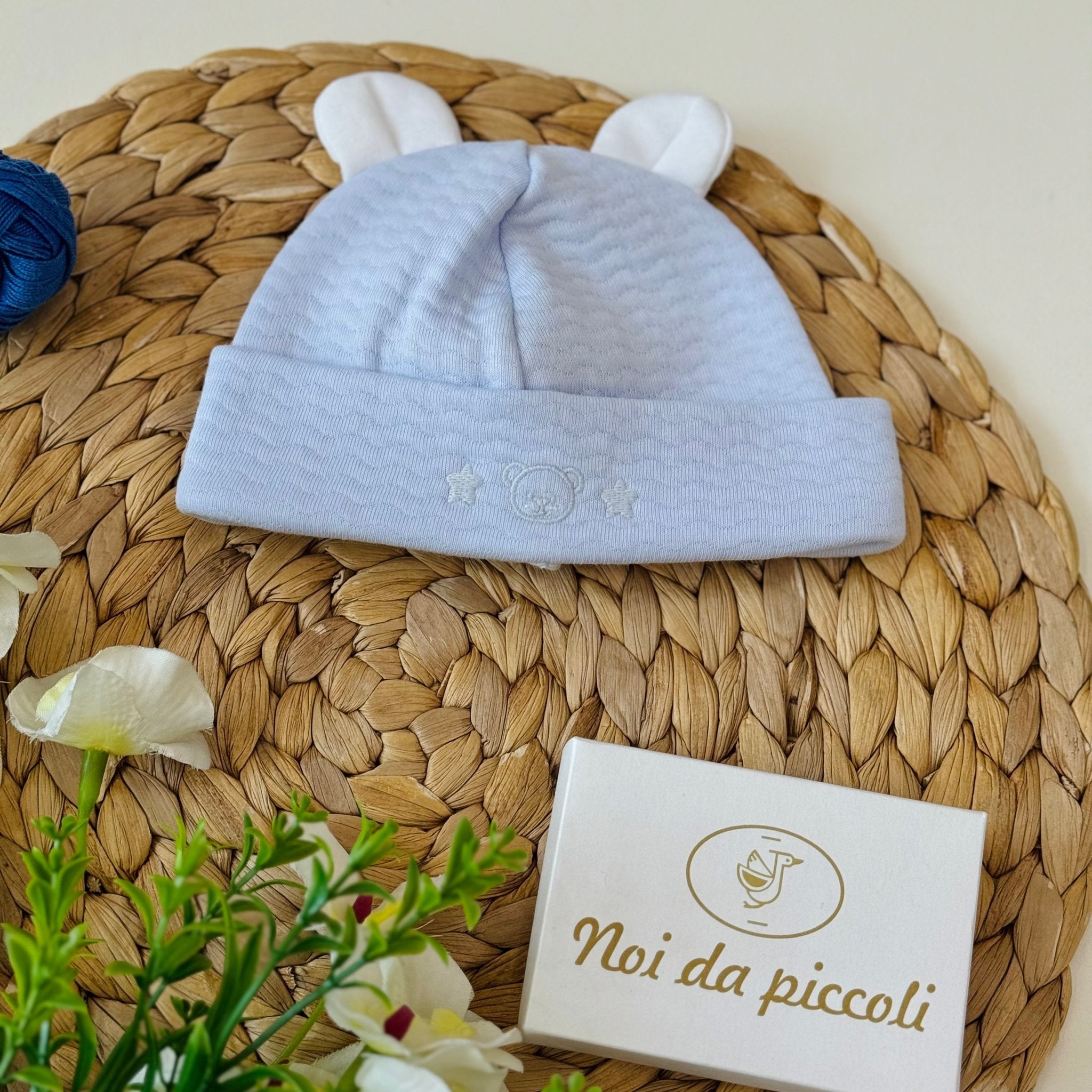 CAPPELLINO IN CALDO COTONE STELLIN ORSETTO - Noi da piccoli