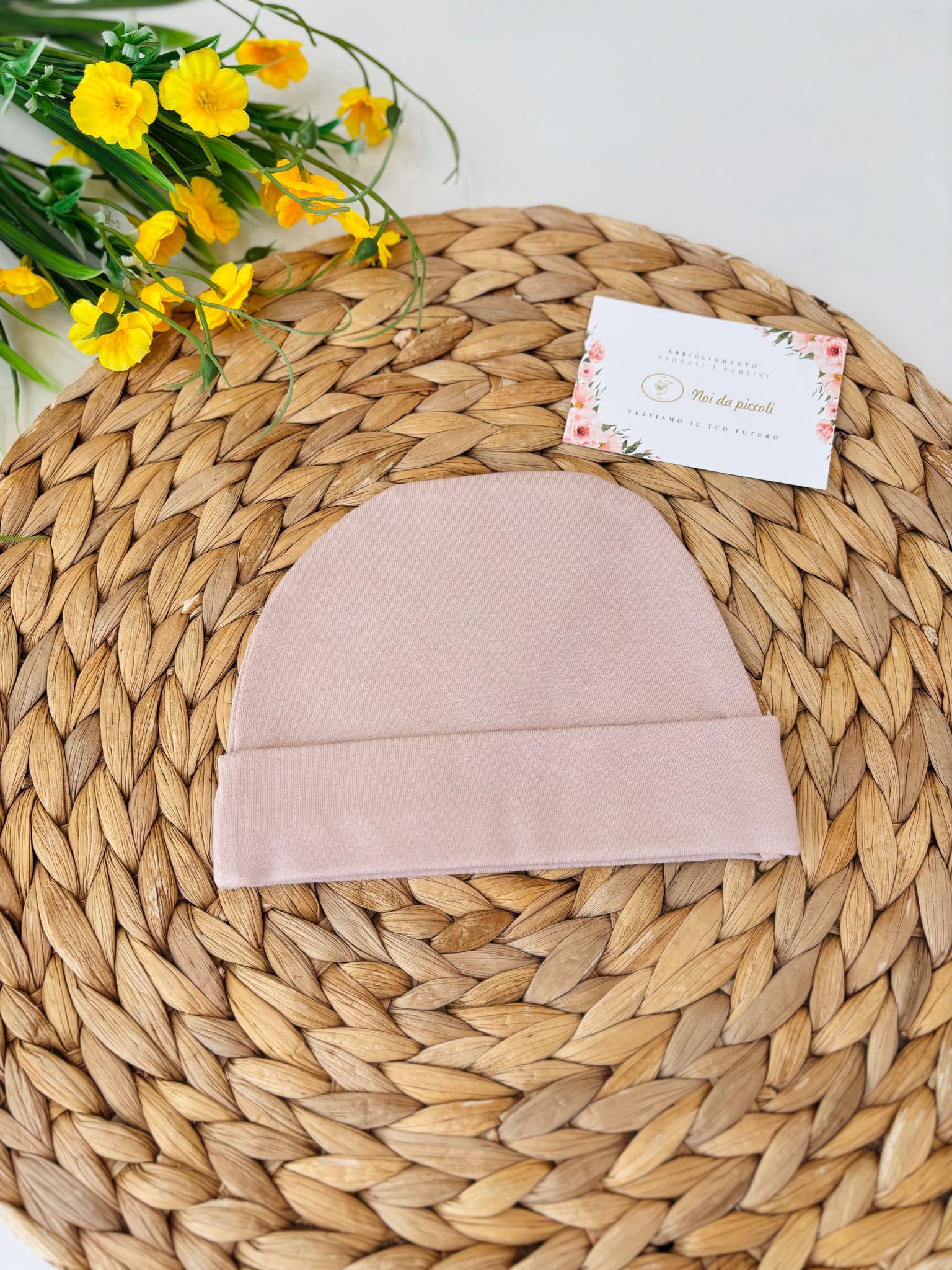 CAPPELLINO IN COTONE CIPRIA - Noi da piccoli
