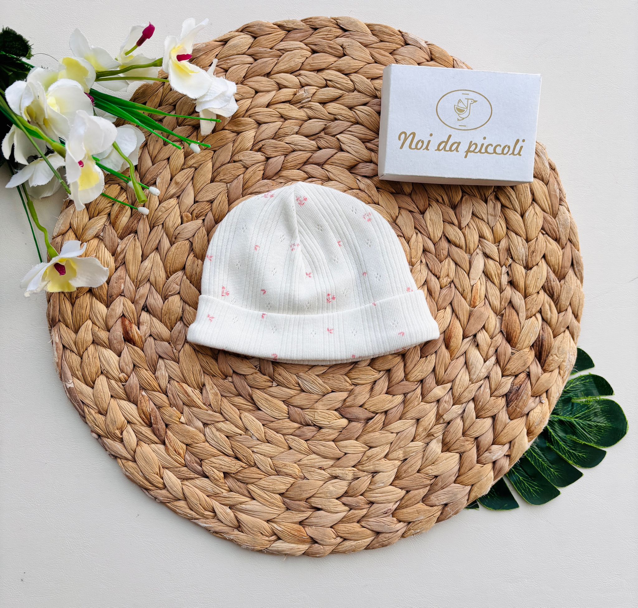 CAPPELLINO IN COTONE CRUDO - Noi da piccoli