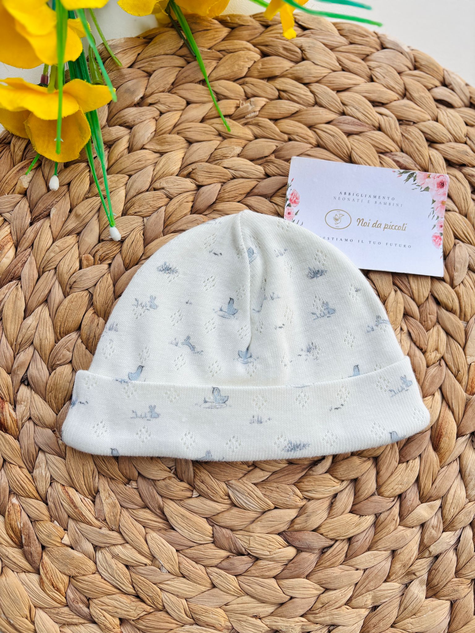 CAPPELLINO IN COTONE CRUDO - Noi da piccoli