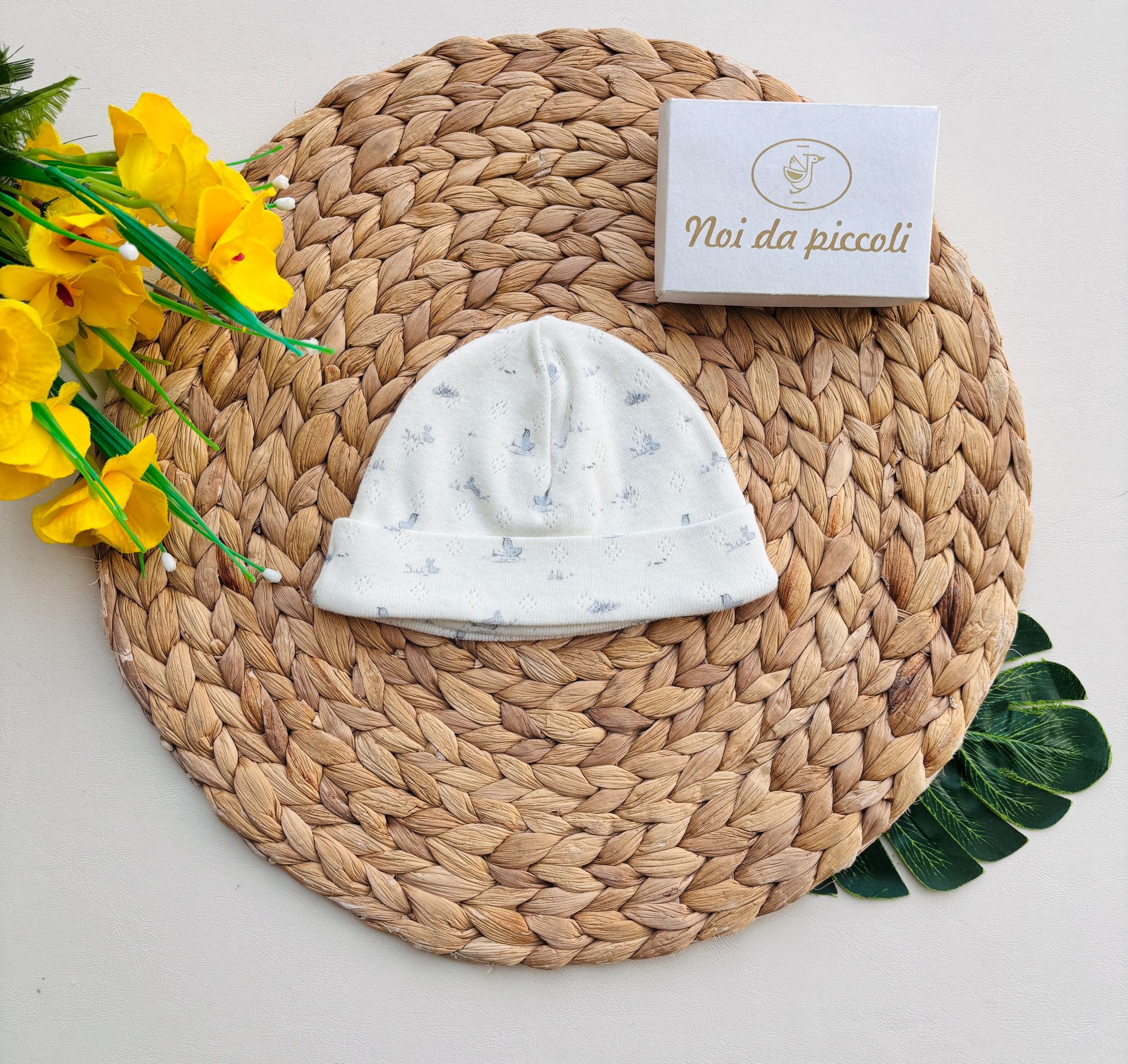 CAPPELLINO IN COTONE CRUDO - Noi da piccoli