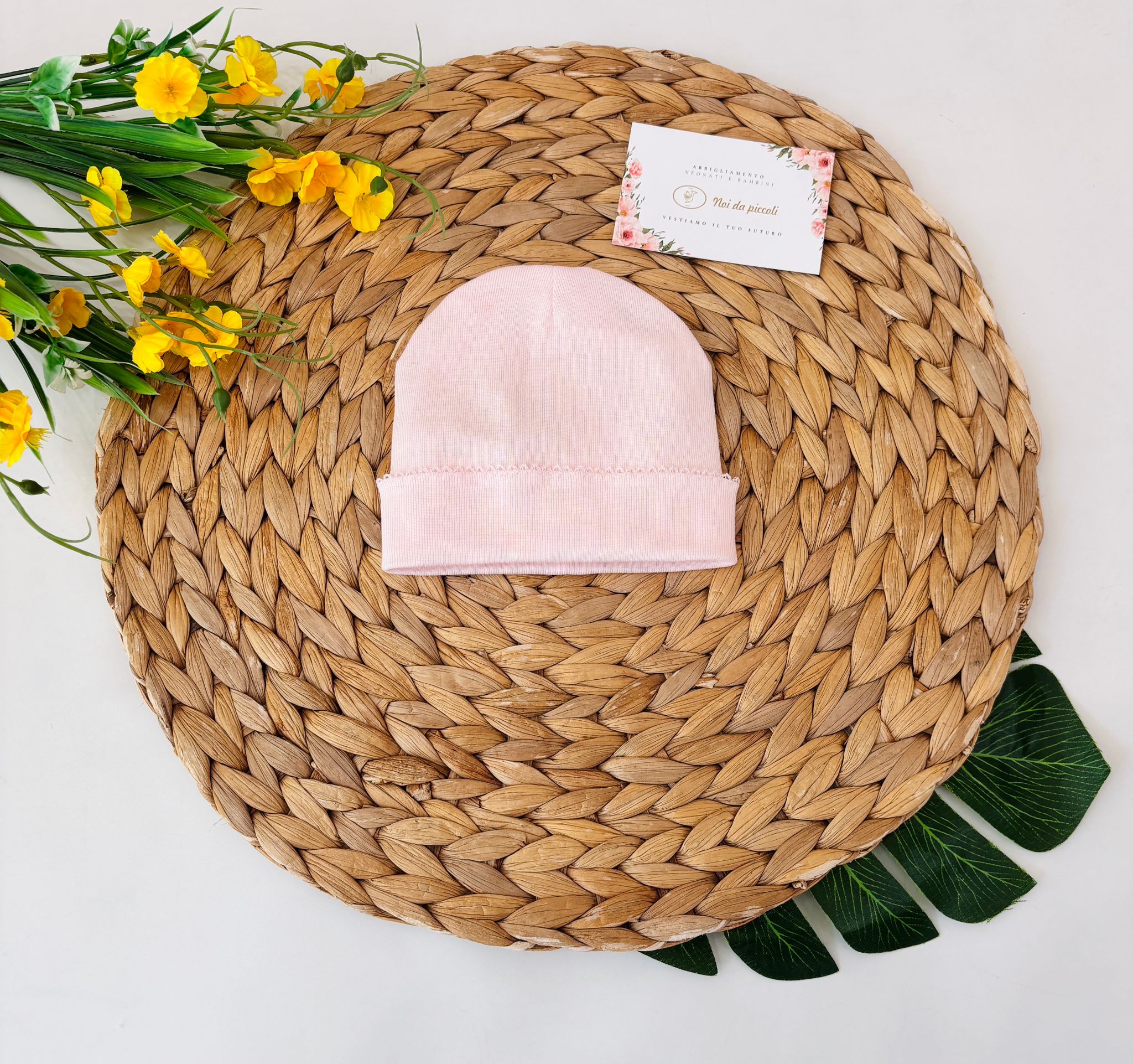 CAPPELLINO IN COTONE ROSA - Noi da piccoli