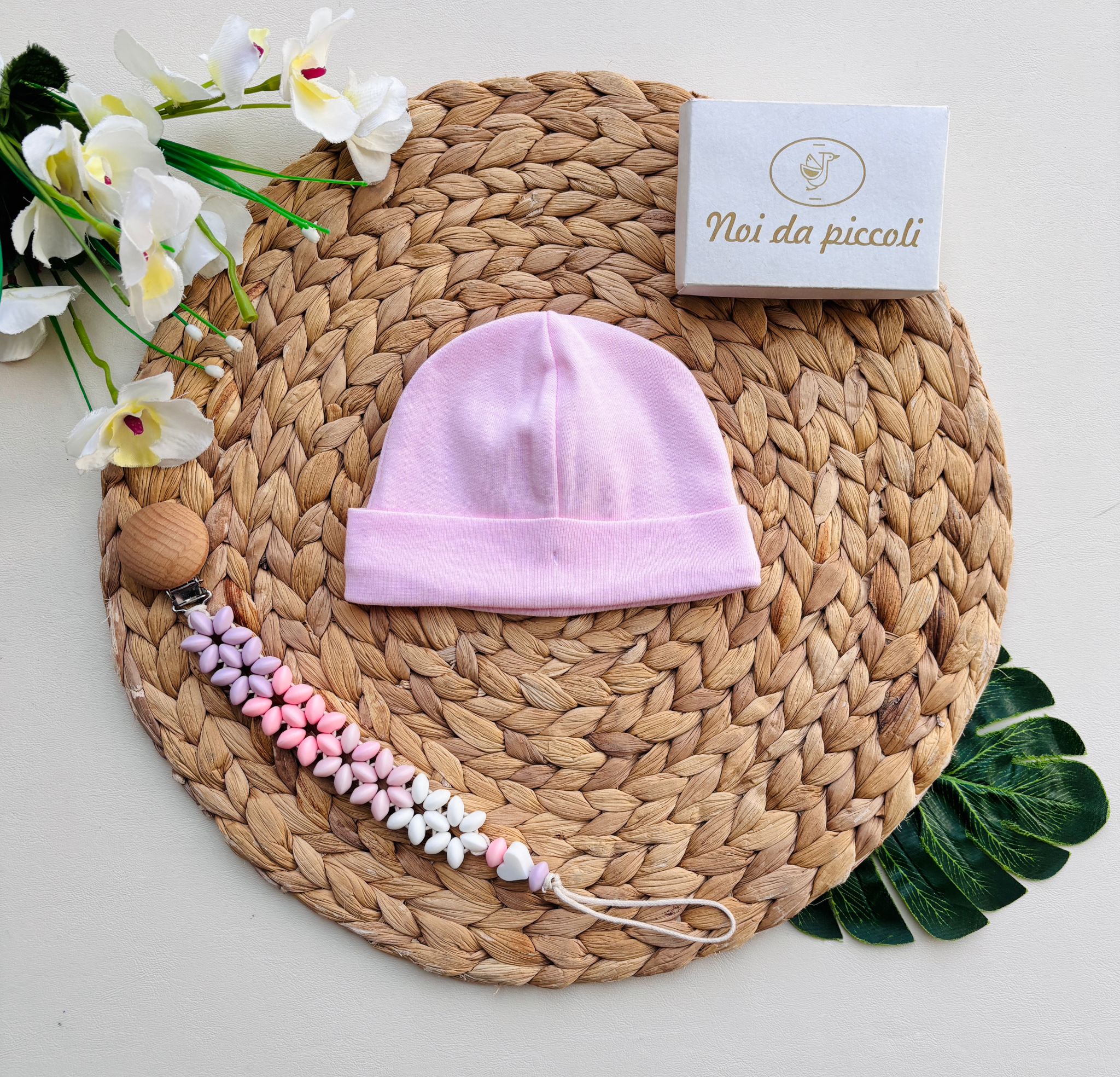CAPPELLINO IN COTONE ROSA - Noi da piccoli