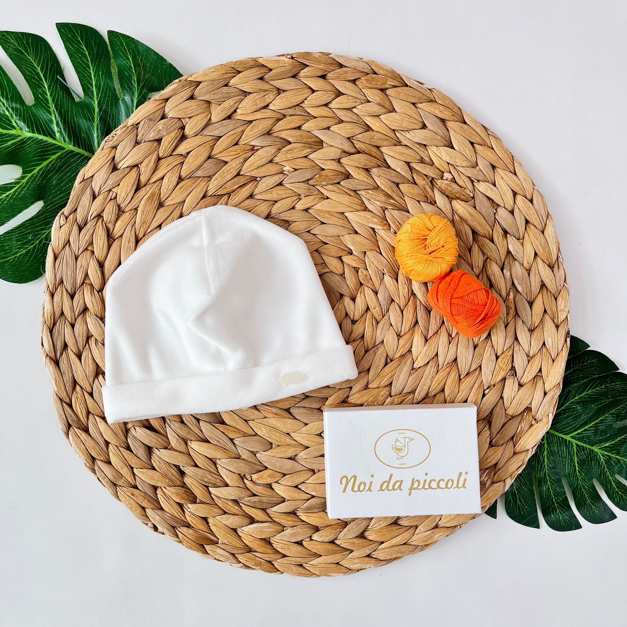 CAPPELLINO SEMPLICE CINIGLIA BIANCO - Noi da piccoli