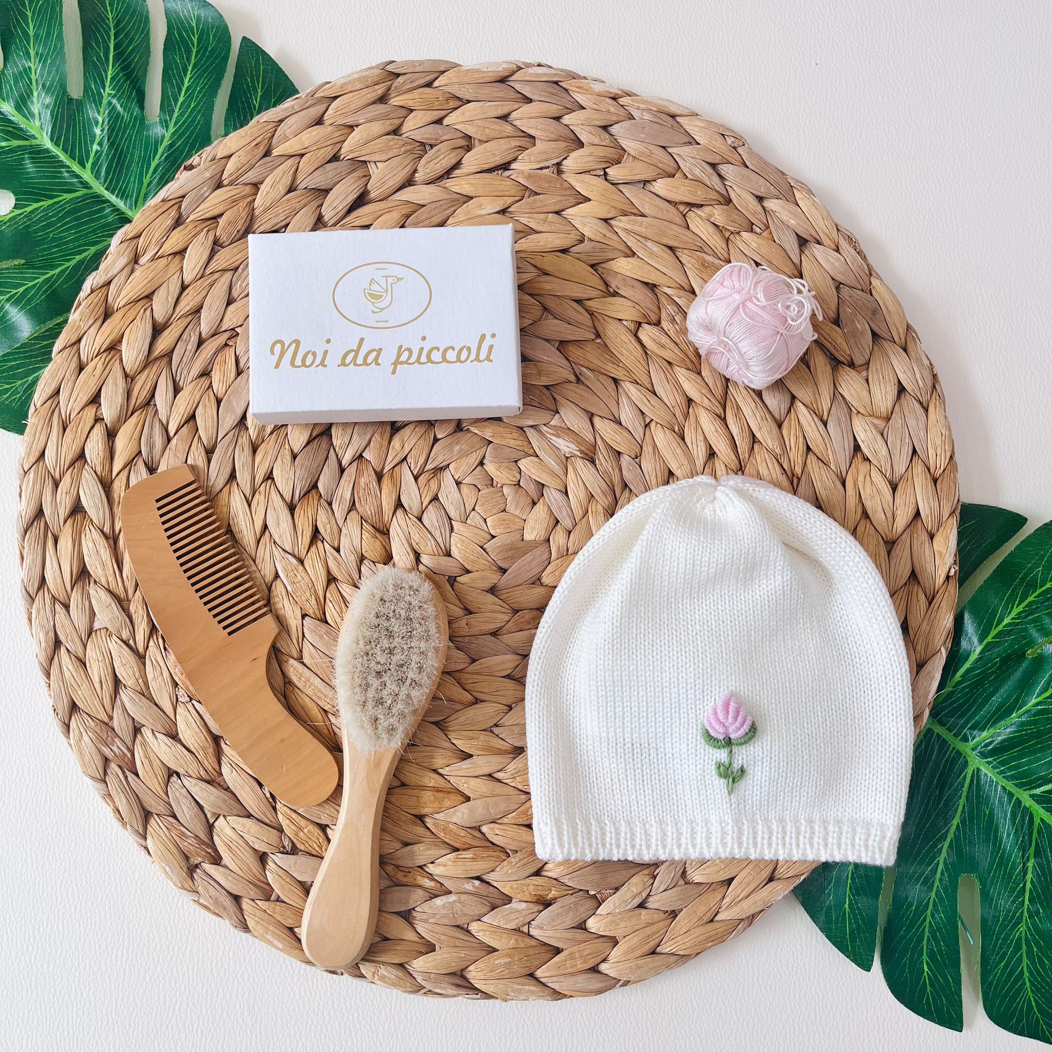 CAPPELLINO TULIPAN 100% lana merino extrafine PANNA - Noi da piccoli