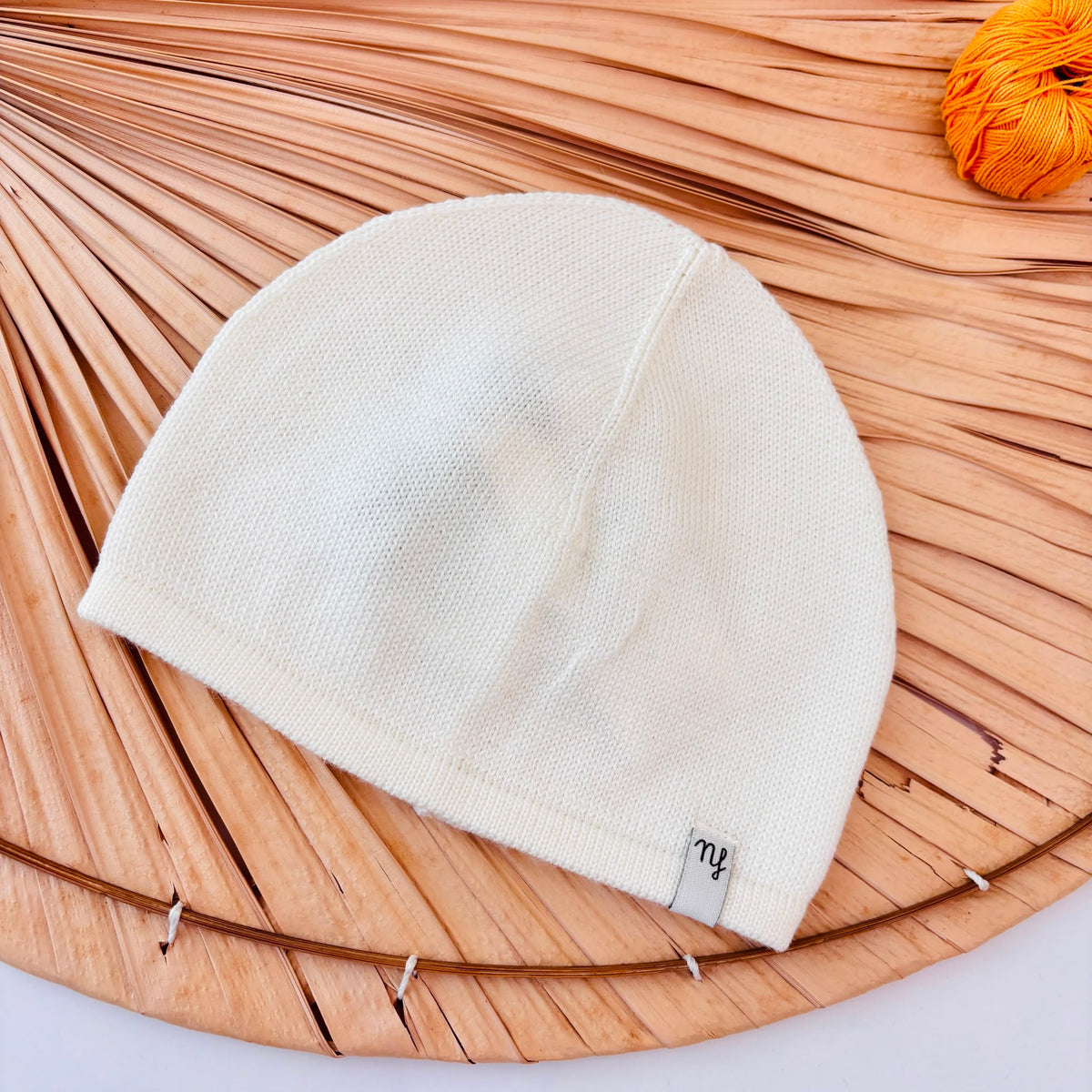 CAPPELLO 100% PURA LANA MERINO EXTRAFINE PANNA - Noi da piccoli