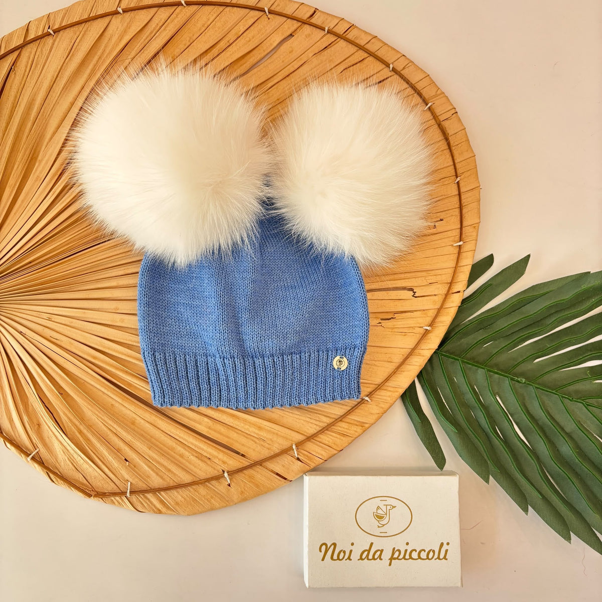 CAPPELLO 2 Pon Pom Volpe Lana CARTA DA ZUCCHERO - Noi da piccoli