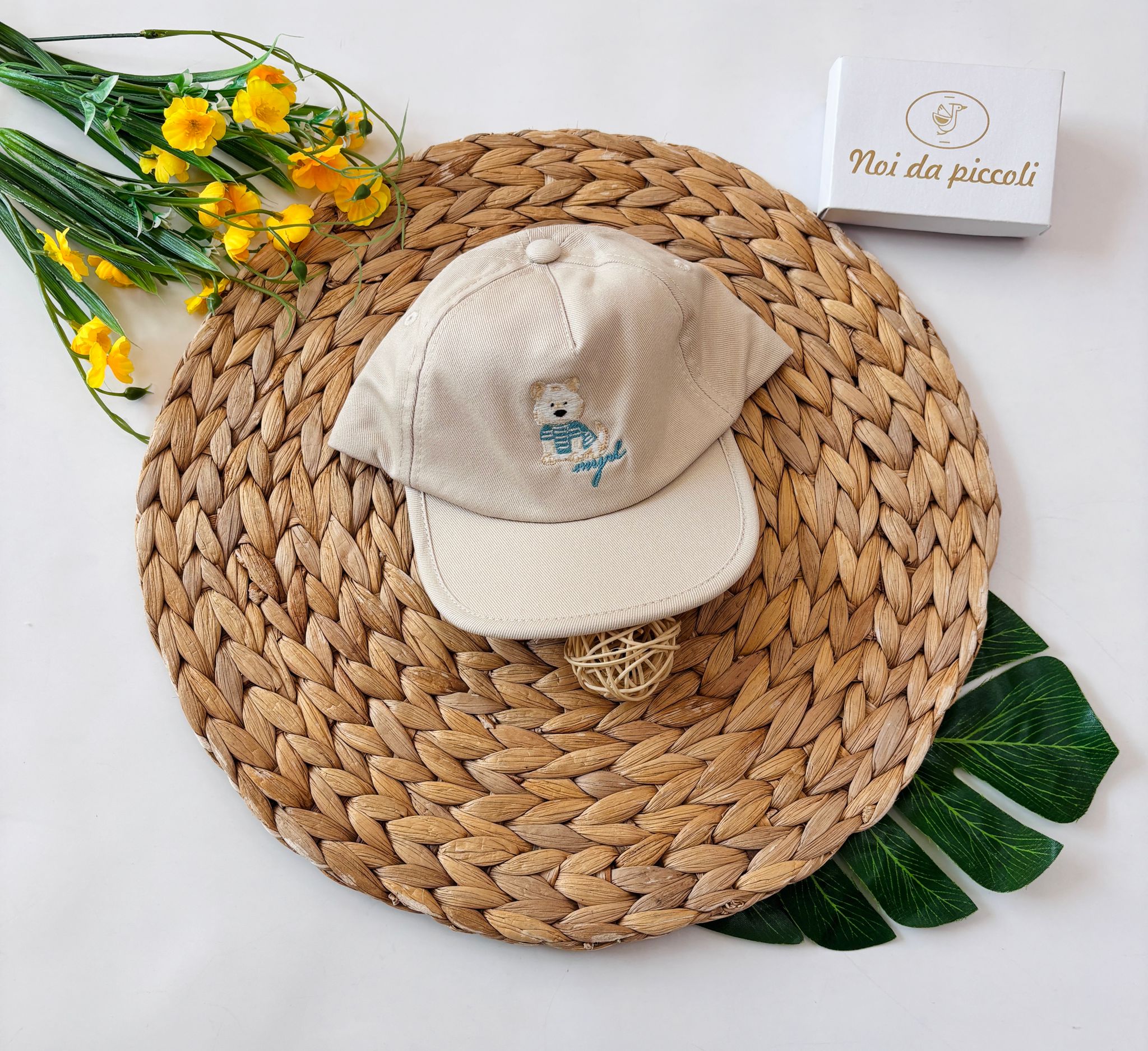 CAPPELLO A BERRETTO CON CAGNOLINO BEIGE - Noi da piccoli