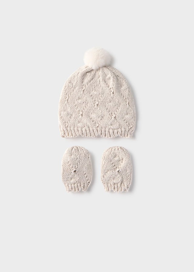 CAPPELLO E GUANTI COTONE CALDO LATTE - Noi da piccoli