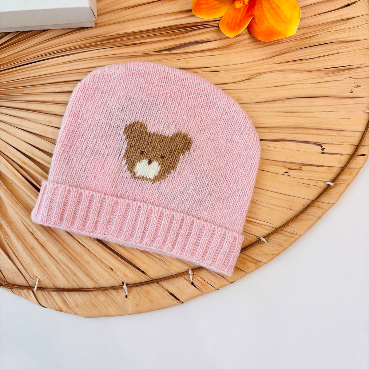 CAPPELLO lana merino e cashmire ROSA - Noi da piccoli