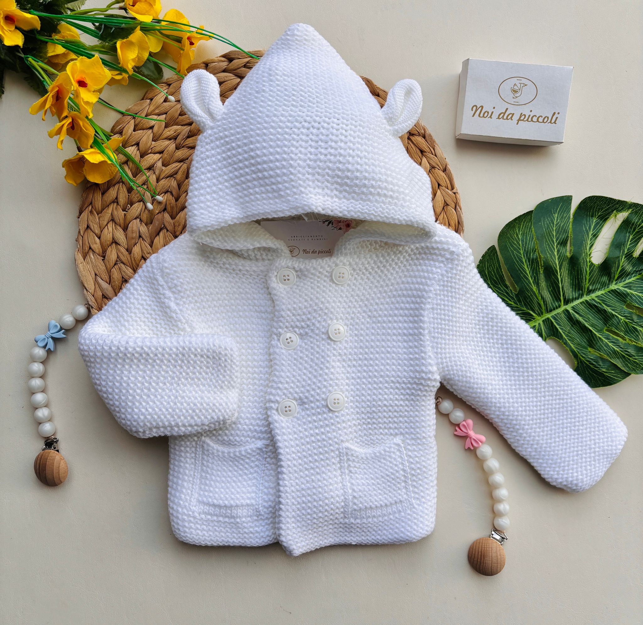 CAPPOTTINO BUNNY MAGLIA CALDA LATTE - Noi da piccoli