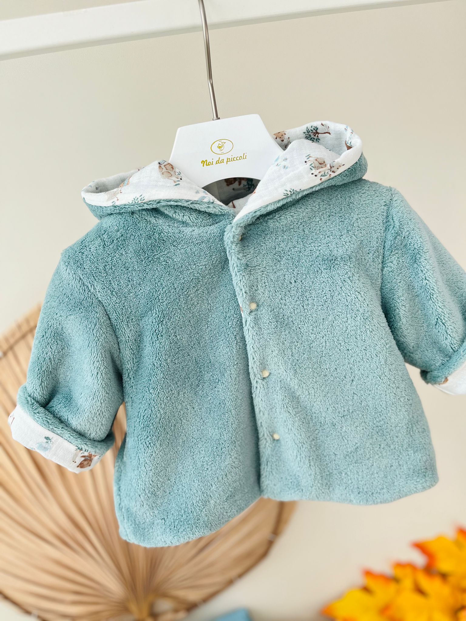 CAPPOTTINO DOUBLE FACE SOFFICE VERDE - Noi da piccoli