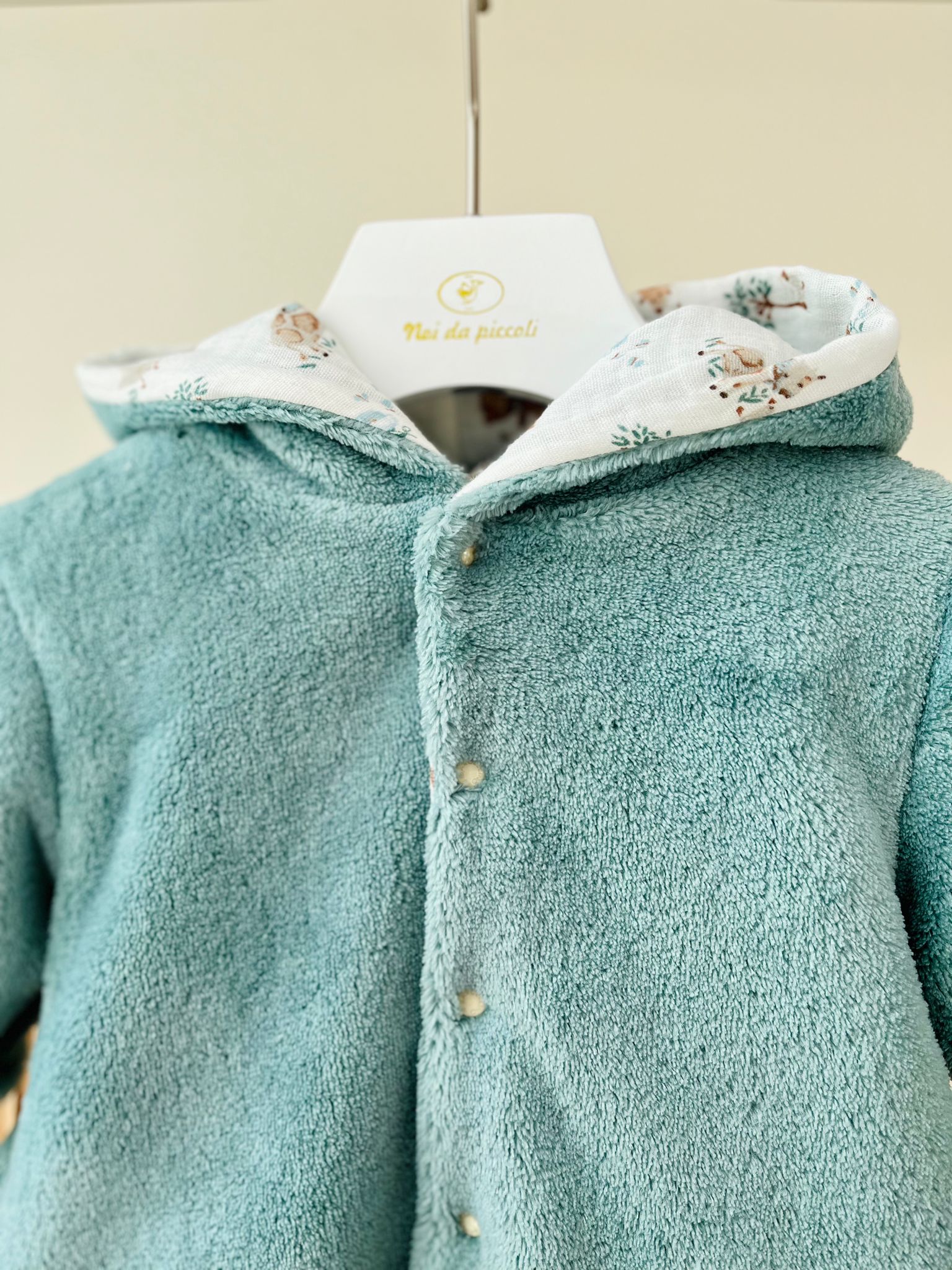 CAPPOTTINO DOUBLE FACE SOFFICE VERDE - Noi da piccoli