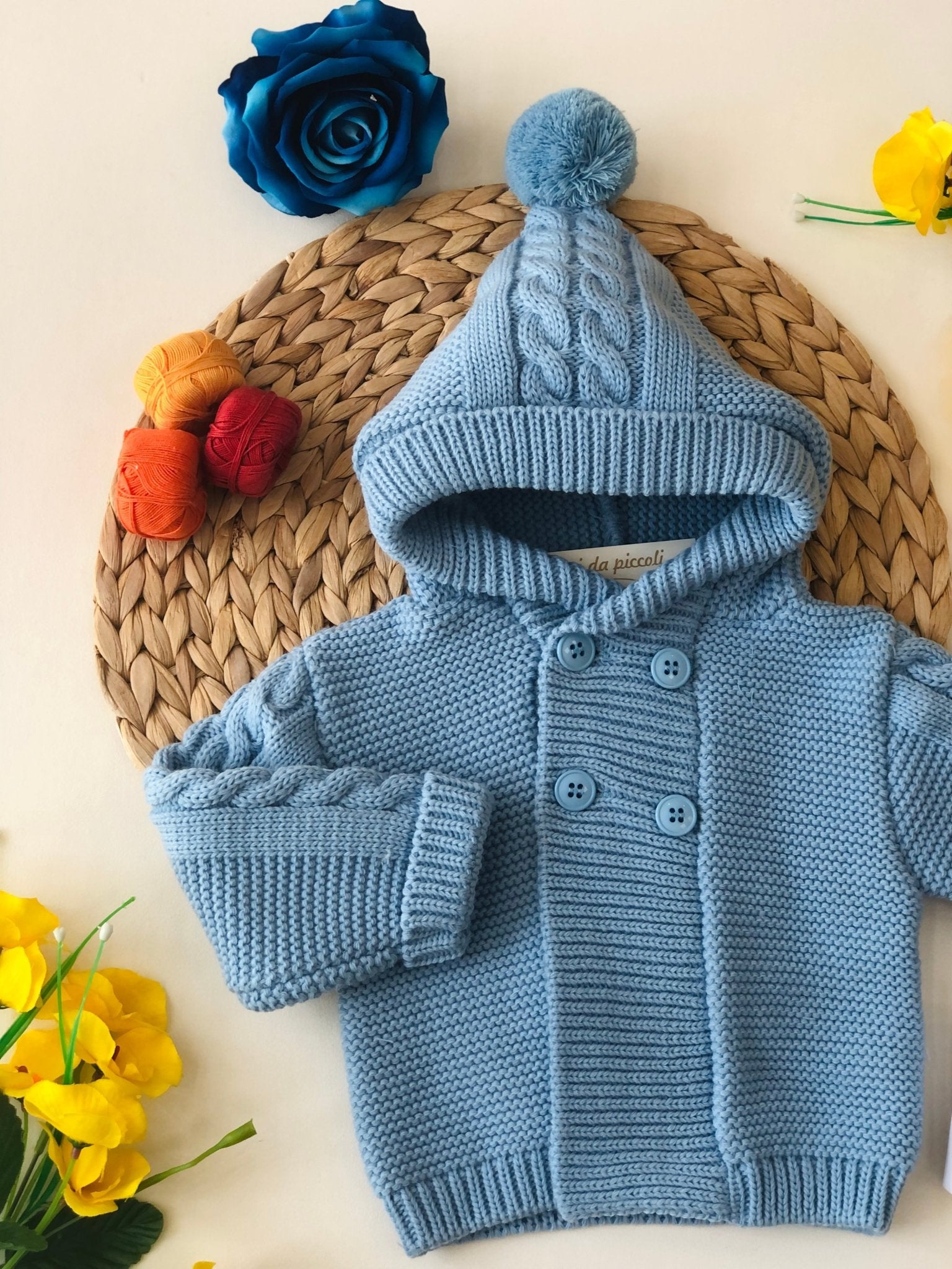 CAPPOTTINO IN MAGLIA AZULADO - Noi da piccoli