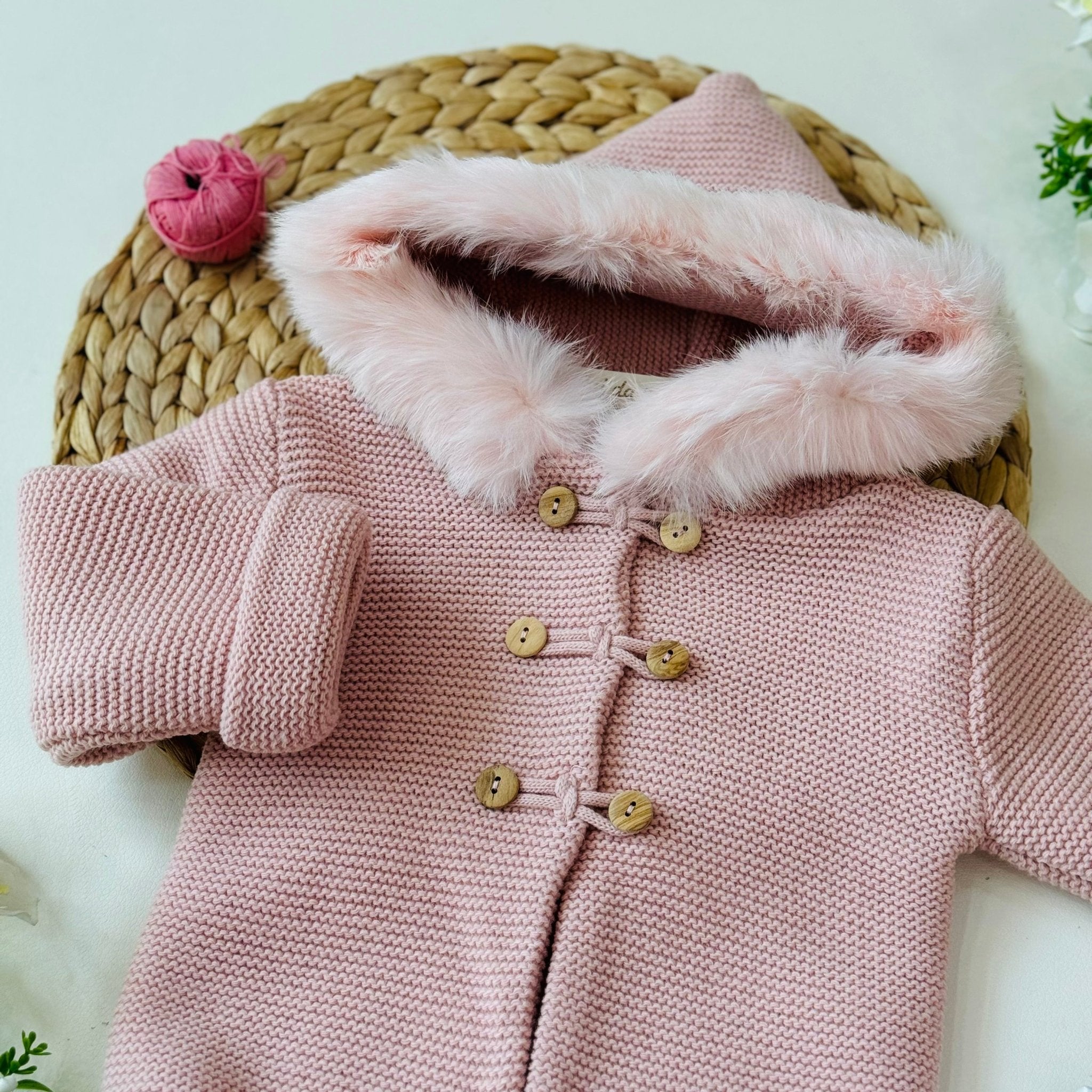 CAPPOTTINO IN MAGLIA ROSA - Noi da piccoli